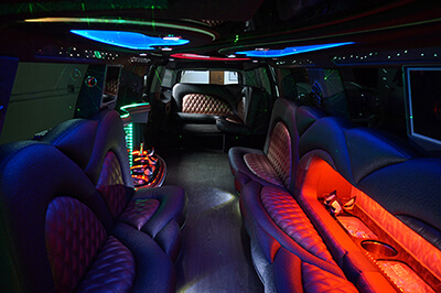Luxury interiors on limo